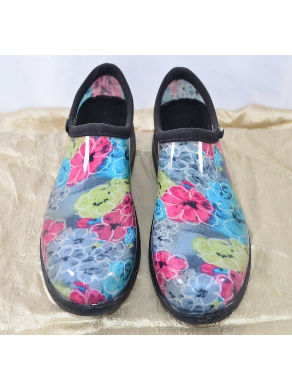 Sloggers Floral Garden Slip-On Shoes Size 8